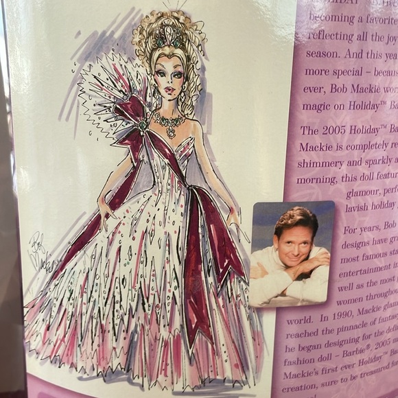 2005 Holiday Barbie by Bob Mackie NIB Mint Condition - Picture 4 of 7